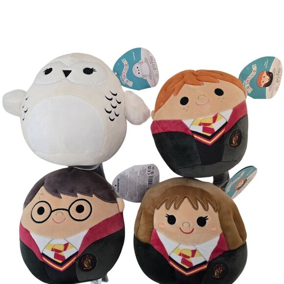 Harry Potter Squishmallows Plush Set Of 4 - Harry Hermione Ron & Hedwig 6" NWT - Picture 6 of 6